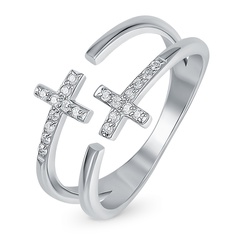 Кольцо из серебра р. 15,5 585Gold 701013439, фианит