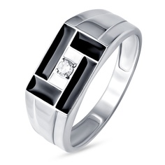 Кольцо из серебра р. 21,5 585Gold 901001142, фианит