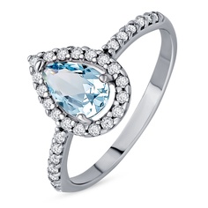 Кольцо из серебра р. 17 585Gold 701013716, ситалл искусственный\фианит