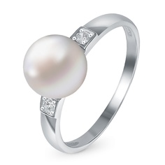Кольцо из серебра р. 17,5 585Gold 701013438, жемчуг\фианит