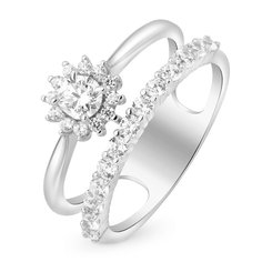Кольцо из серебра р. 17,5 585Gold 701007693, фианит\фианит
