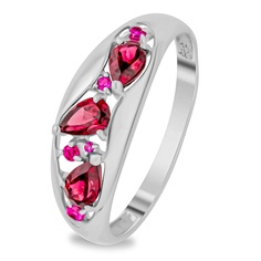 Кольцо из серебра с рубином/родолитом р. 18,5 585Gold 701012950