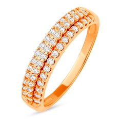Кольцо из серебра с фианитом р. 17 585Gold 701012407