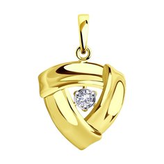 Кулон из желтого золота Diamant 53-130-01255-1, фианит