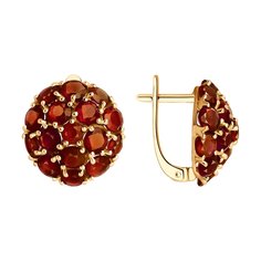 Серьги из красного золота SOKOLOV 728291, гранат