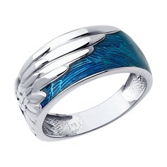 Кольцо из серебра р. 19,5 SOKOLOV 94013869, эмаль