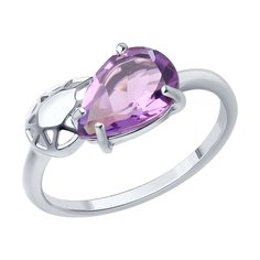 Кольцо из серебра р. 19,5 Diamant 94-310-02688-2, аметист