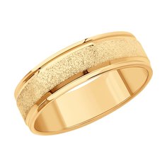 Кольцо обручальное из красного золота р. 16 SOKOLOV 110239