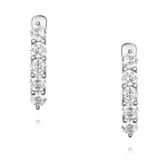 Серьги из белого золота ADAMAS 24037294/01-А51Д-41, бриллиант АДАМАС