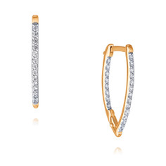 Серьги из красного золота ADAMAS 24041372/01-А50Д-72, фианит АДАМАС