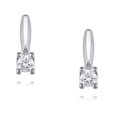 Серьги из белого золота ADAMAS 24041500/01-А51Д-41, бриллиант АДАМАС