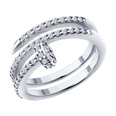 Кольцо из серебра р. 17,5 Diamant 94-110-02048-1, фианит