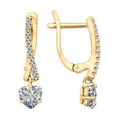 Серьги из серебра SOKOLOV 93021155, фианит