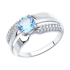 Кольцо из серебра р. 19,5 Diamant 94-310-00794-1, фианит\топаз