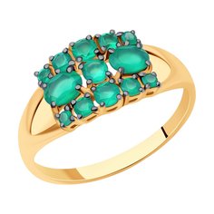 Кольцо из красного золота р. 18,5 Diamant 51-310-01442-1, агат