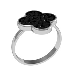 Кольцо из серебра с ювелирным кристаллом р.18,5 ПРИВОЛЖСКИЙ ЮВЕЛИР 201224-KT94
