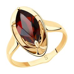 Кольцо из красного золота р. 19 SOKOLOV 715530, гранат