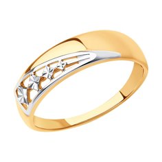 Кольцо из красного золота р. 17 Diamant 31-110-00961-1