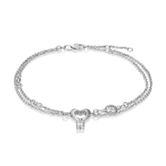 Браслет из серебра р.17 PLATINA jewelry 05-0619-00-401-0200-69, фианит