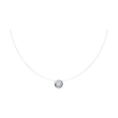 Колье из белого золота 45 см Diamant 52-270-02490-1, бриллиант искусственный\рубин