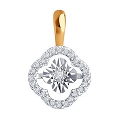 Кулон из комбинированного золота Diamant 51-230-02613-1, бриллиант