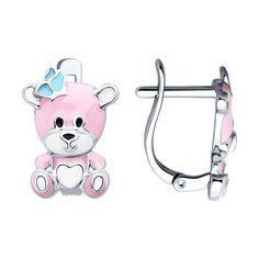 Серьги из серебра SOKOLOV 94026769, эмаль
