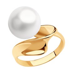 Кольцо из красного золота р. 19,5 SOKOLOV 791187, жемчуг