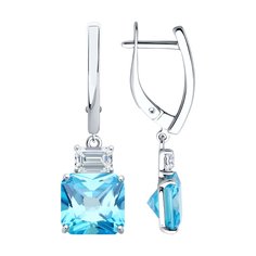 Серьги из серебра SOKOLOV 94026768, фианит