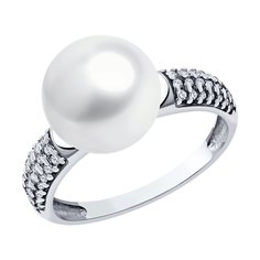 Кольцо из серебра р. 17,5 Diamant 94-310-01952-1, фианит\жемчуг