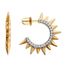 Серьги из серебра Diamant 93-122-02102-1, фианит