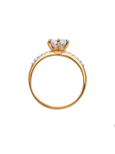 Кольцо помолвочное из серебра с фианитом р. 18,5 585Gold 701010602