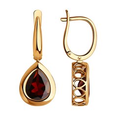 Серьги из красного золота SOKOLOV 728761, гранат