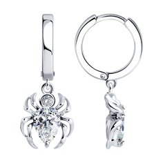 Серьги из серебра SOKOLOV 94026664, фианит