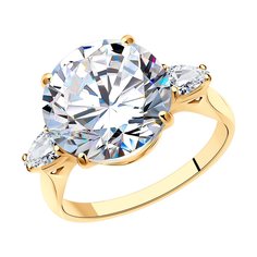 Кольцо из серебра с фианитом р. 17 SOKOLOV 93010900