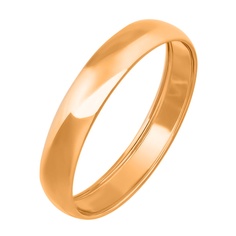 Кольцо обручальное из красного золота р. 15,5 585Gold 601006953