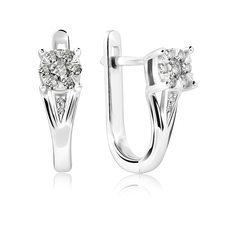 Серьги из белого золота VALTERA 106229, бриллиант