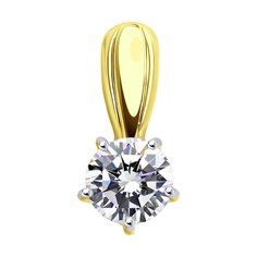 Кулон из желтого золота Diamant 53-130-00099-1, фианит