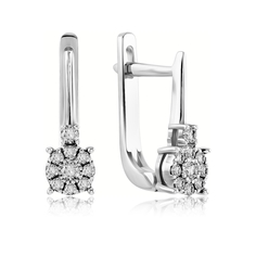 Серьги из белого золота VALTERA 106258, бриллиант