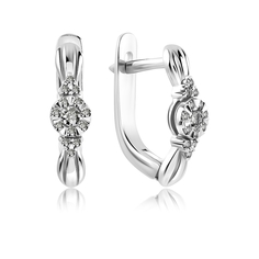 Серьги из белого золота VALTERA 099473, бриллиант
