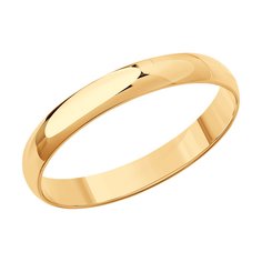 Кольцо обручальное из красного золота р. 23,5 Diamant 31-111-00472-1