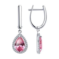 Серьги из серебра SOKOLOV 94026746, фианит