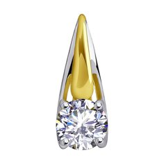 Кулон из желтого золота Diamant 53-130-01727-1, фианит
