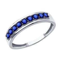 Кольцо из белого золота р. 17 Diamant 52-210-02520-1, сапфир