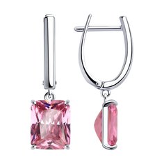 Серьги из серебра SOKOLOV 94026747, фианит