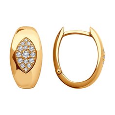 Серьги из красного золота SOKOLOV 0200289, фианит