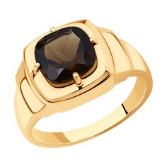 Кольцо из красного золота р. 21 SOKOLOV 716619, раухтопаз