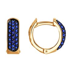 Серьги из красного золота Diamant 51-220-02498-1, сапфир