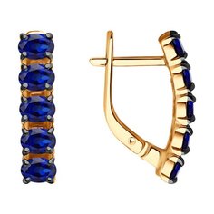 Серьги из красного золота Diamant 51-220-02178-1, сапфир