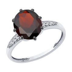 Кольцо из серебра р. 19 Diamant 94-310-02054-2, фианит\гранат