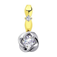 Кулон из желтого золота Diamant 53-130-00209-1, фианит